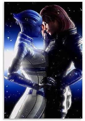 UMCHU Mass Effect Femshep Liara Poster Dekorative Malerei Leinwand Wandkunst Wohnzimmer Poster Schlafzimmer Malerei,Wandkunst Bilddruck Moderne Familienzimmer Dekor 08x12inch(20x30cm)