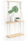 Afuly Wandregal Holz Boho Deko Regal Wand Hängeregal Makramee Wanddeko Handgewebte Quaste Schweberegal Balkon Pflanzenregal Schlafzimmer Deko Badezimmer Wohnzimmer Flur Kinderzimmer Natural Holzregal