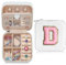 TINGN Initial Schmuckkästchen für Damen und Mädchen, Weiß Schmuck Reiseetui | Chenille Buchstaben Patches Schmuckkästchen | Multifunktionales personalisiertes Reise Schmucketui