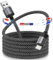 Magtame Magnétique Câble i-Phone 1m, Spirale Cable Chargeur i-Phone Certifié MFi Câble Light-ning avec Connecteur Résistant Fil Charge Rapide Compatible avec i-Phone 14/13/12/11/Pro Max/XS/XR/X/8/7