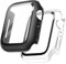 yunus aras 2-Pack Apple Watch Screen Protector, apple watch case, apple watch cover, 44 mm for apple watch 6/5/4/SE series, Shockproof Protective Cover for iWatch (black+transparent)