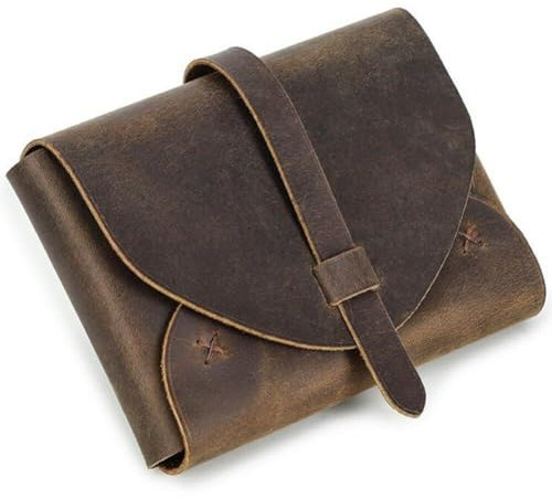 Retro Echte Leder Handgefertigte Buchhülle Tragbarer Buch Cover Organizer Lagerbehälter Für Männer Frauen