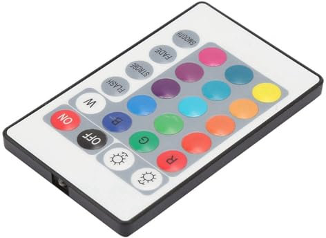 WGFOIP Télécommande à Bande Lumineuse, 5V Mini Contrôleur LED, 24 Touches Remplacement De La Télécommande De Lumière LED,RGB Réglage De La Luminosité du Contr, Longueur De Cable 0,5 Mètre
