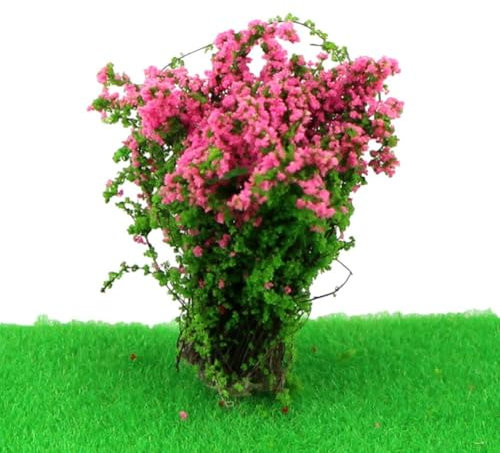 Crea un jardín en miniatura con materiales de construcción de mesa de arena para arbustos y flores (rojo púrpura)