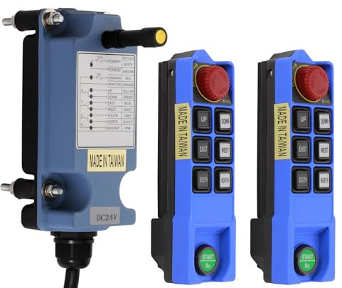 12V 24V 6 Kanäle Tasten Drahtlose Kran Fernbedienung für Brückenkran Industrielle Elektrisch Hebezeug Winde Kippanhänger Funk 2 Sendern und Empfänger