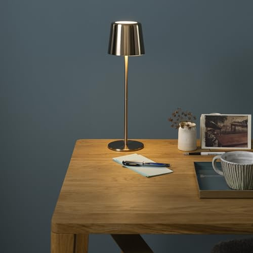 Lightbox LED Tischlampe für Innen & Außen | 37 cm / 23 cm Höhe, Ø 10 cm | | LED Tischlampe für Innen & Außen | 37 cm / 23 cm Höhe, Ø 10 cm | messing/goldene Outdoor Tischleuchte mit CCT (3000-6500K) |