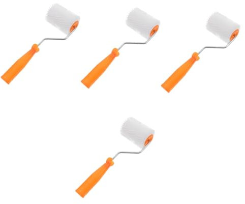 jojofuny 4stücke Selbstnivellierender Spiked Roller Für Estrich Luftblasenentferner Mit Komfortablem Griff Und Langlebigem Design Für Bodenbeläge Und Oberflächenbearbeitung