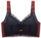 BH, Spitze, Öffnung vorne, für Damen, BHS Rückenfrei, Minimierer, reine Farben, BH, ohne Bügel, Push-Up, unsichtbar, Schwarz, 38E