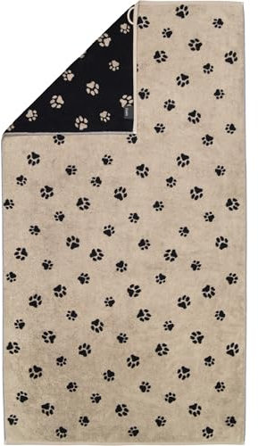 Handtücher WE Love Dogs Paws 6247 Schwarz-Beige - 93