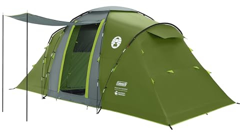 Coleman Spruce Falls 4 Zelt | 4 Personen Vis-a-Vis Familienzelt mit 2 gegenüberliegenden Schlafkabinen in XXL-Größe und Wohnbereich | 4 Mann Campingzelt | 3000 mm wasserdicht | Eingenähte Bodenplane