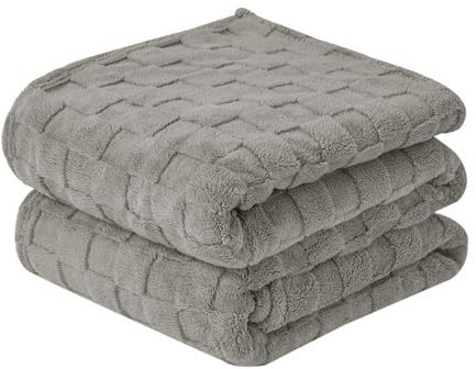 Good Nite Kuscheldecke Flauschig Decke Kann als Tagesdecke Sofadecke Verwendet Werden den Innen- und Außenbereich Winter Herbst Decke Warmes und Gemütliches Karomuster(150x200cm Grau)