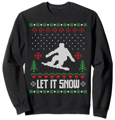 Ugly Christmas Sweater Ugly Sweater Snowboard Weihnachten Sweatshirt