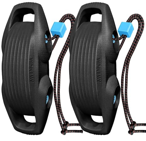 AWEMUFA EVA Boat Fenders 2 Pack, Large Boat Bumpers for Docking Black Boat Buoys Bumpers, Boat Bumpers for Docking Ideal for Pontoon Boat, Fishing Boat, PWC and Jet Ski