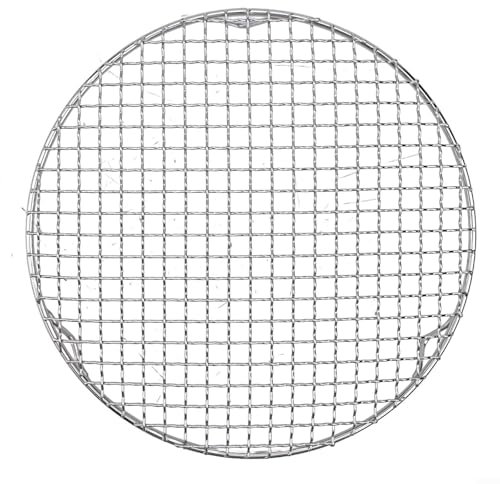 Fuego al aire libre Pits de cocción de barbacoa Rejilla de enfriamiento redonda, rejilla de horno redondeo de alambre redondo de acero inoxidable, con alambre de 1 8 mm de espesor for cocinar enfriand