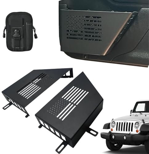 Unifizz Jeep Wrangler JK JKU 2007–2018 Metall-Aufbewahrungsbox für die Vordertür, robuster Tür-Organizer, sichere Jeep-Tür-Aufbewahrungstaschen, rostbeständiger Stahl, Innenerweiterungszubehör, 2