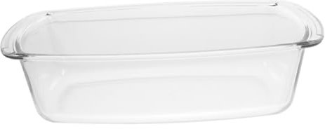 WEKADRIN Rectangular Glass Baking Dish 1.8l Oven Tray Sturdy Glass Bakeware for Cheesecake Bread Baking Kitchen Supplies Heat-Resistant Oven Tray
