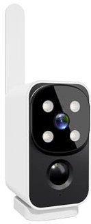PESAIR 4G LTE Cámara Vigilancia Exterior y Tarjeta SIM, 180° Cámara de Vigilancia con Batería 9000mAh, 2K HD Seguridad Portátil, Visión Nocturna Colorida, PIR, IP65,sin Wi-Fi