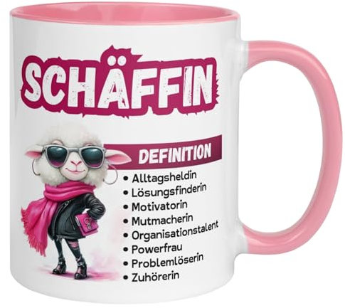 Chefin Tasse Geschenk Büro | SCHÄFFIN – Definition | Lustige Kaffeetasse für Chefin als Vorgesetzte | Wertschätzung Geschenkidee Chefinnen – Humor Büro Alltag