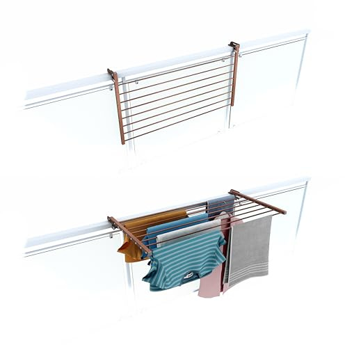 Foxydry Duo, tendedero de barandilla y balcón, Plegable, 102 cm
