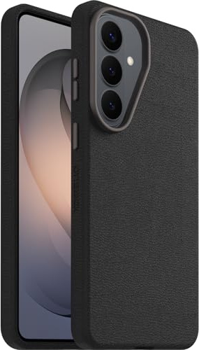 OtterBox Symmetry Cactus Leather Hülle für Samsung Galaxy S26+, Schwarz | Stoßfest und sturzsicher, Dünne Schutzhülle, 3x getestet nach Militärstandard