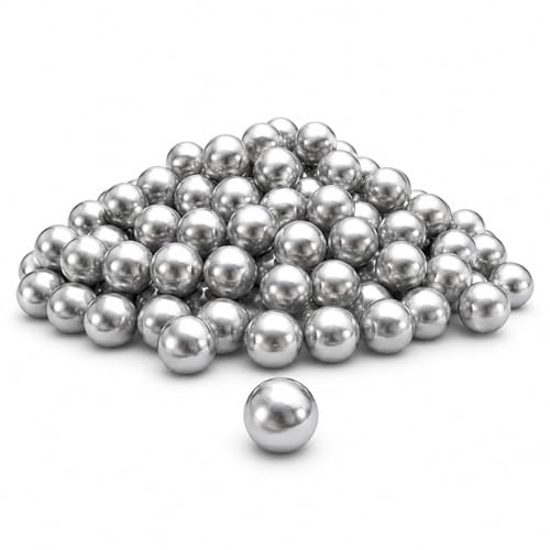 100pcs 50 Caliber Aluminum Balls for HDR50 T4E, High Precision Polished Reusable Paintballs for Training