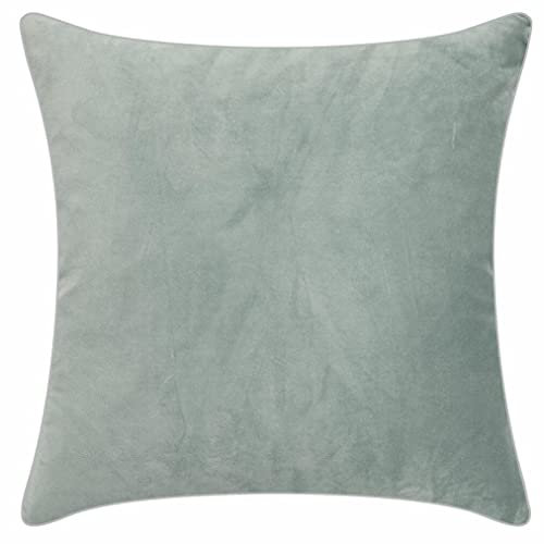PAD - Elegance - Samt Kissen, Zierkissen, Kissenhülle - 50 x 50 cm - Farbe: Mint Grün - ohne Füllung