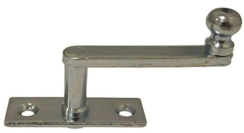 Fensterreiber auf eckiger Platte, 20 mm, Stahl verzinkt silberfärbig
