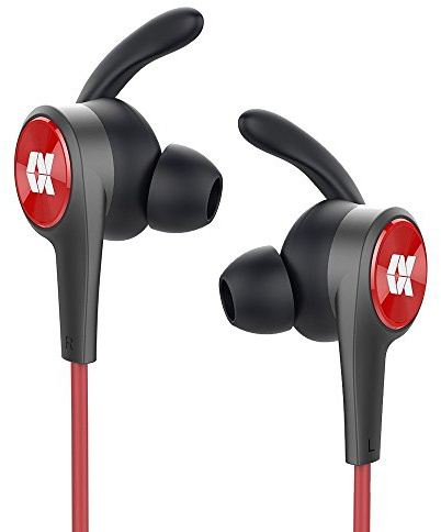 Proxelle Aptx HiFi Stereo wireless Headphones, Magnetic IPX5 Sweatproof In Ear Wireless Headset Sport Earphones, Running Headphones With Mic and 7 hours Playtime (Red)