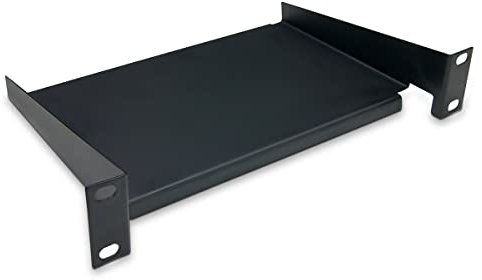 WAYTEX 37485 Etagère Rack 10 Pouces Plateau Tablette Accessoire Baie de Brassage en métal Noir
