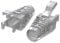 LINKUP - Cat6 RJ45 Easy Pass Thru Connector Boot | Ethernet LAN Internet Patch Cord Snagless Strain-Relief | Clear | 105 pc | For Round Cables