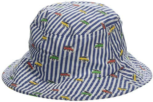 maximo Baby - Jungen Hut Autos Sonnenhut, per Pack Mehrfarbig (Weiss/Denimblue 140), 47 (Herstellergröße: 47)