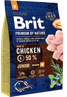 Brit Premium by Nature Junior M - Dry Dog Food - 15kg