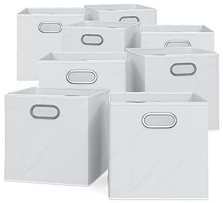 Vicco Boîte pliante , Blanc, 30 x 30 cm Jeu de 8 pièces
