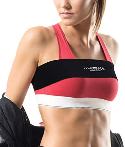 Breast Support Band, No-Bounce, Adjustable Extra Sports Bra Strap, Stabilizer Band Black
