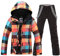 Damen Skijacke & Hose Set Schneeanzug Wasserdicht Winddicht Snowboard Anzug Schneemäntel für Winter Outdoor Sport, Style-10, M