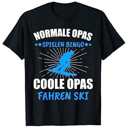 Skifahren Skifahrer Opa Skihase Apres Ski Winter Geschenk T-Shirt