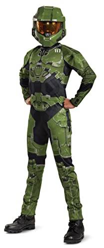 Disguise Halo Master Chief Costume Enfant, Déguisement Militaire Enfant Taille L