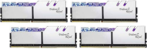 G.Skill Trident Z Royal Series F4-3200C16Q-128GTRS Barrette de mémoire SDRAM 288 broches DDR4 3200 CL16-18-18-38 1,35 V 4 x 32 Go