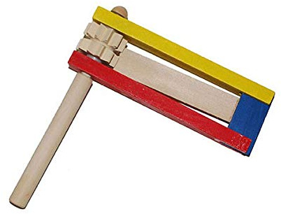 COOLMP Lot de 12 - Crécelle Double en Bois