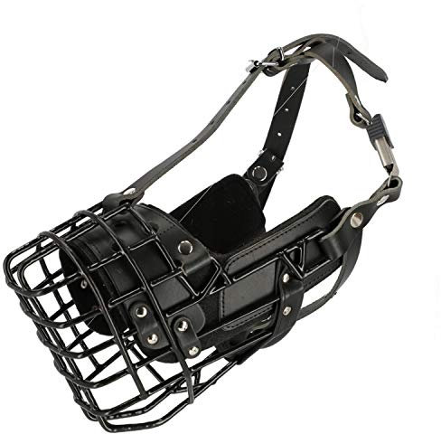 Dingo Gear Gummierte metallmaulkorbe Klein für Hund Deutscher Schäferhund Professionelle Bequeme universelles Produkt für Langen Spaziergängen S03040