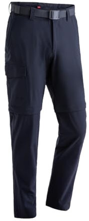 Maier Sports Torid Slim Zip, Herren Wanderhose, Wasserabweisende Outdoorhose für Trekking und Hiking, Enganliegend, Zipp-Off-Funktion, PFC-frei, mSTRETCH pro 4 & Dryprotec, Blau, 60 (W42/L33)