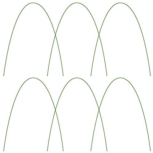 TETHYSUN Lot de 6 ou 12 cerceaux de serre, 1,2 m de long, flexibles pour plantes de jardin, tunnels avec arceaux revêtus de plastique pour serres, tomates, fraises