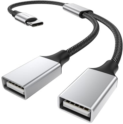 MOGOOD USB C Splitter, Adaptateur USB C vers Double USB A 2.0 Femelle pour MacBook, iPhone 15,iPad 10 Air 5 Mini 6,Galaxy S23 S22 S21, Google Pixel