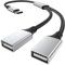 Adattatore da USB C a doppia USB femmina Tipo C a doppio cavo USB 2.0 OTG Splitter Convertitore per MacBook Pro, Google Pixel, Galaxy S9/Note 8