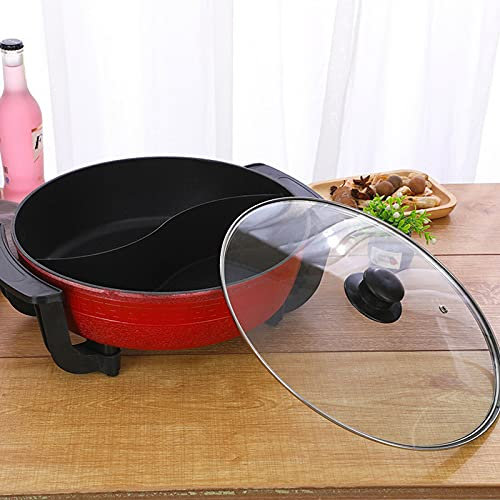 6L Hot Pot Twin Kochtopf Yin Yang Hotpot MultifunktionalePfanne Elektrisch Induktion Suppentöpfe Kochwerkzeug Küche Kasserolle Antihaft Kochtopf chinesischer