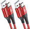 2-Pack 3M USB C Cable 3.1A Fast Charger Cable Braided Compatible for Samsung Galaxy Flip/Fold z3 S10 S9 S8 S20 S21 S22 A02s A03s A12/13 A21s/22/20 A32 A52s/51 A70/71/72 Note 20/10,Google Pixel,Oneplus