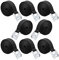 Lostwry 8pcs Befestigungsgurt Set Spanngurte Zurrgurt mit Ratsche Befestigungsriemen mit Klemmschloss für Fahrradträger Motorrad Gepäckpakete Schwarz 2,5cm x 1m