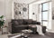 Froschkönig24 Melvin Ecksofa Polstergarnitur Sofagarnitur 200x140 cm Braun