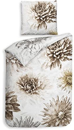 ZO! HOME Heckett and Lane Mako Satin 1 x Bettwäsche 135 x 200 cm + 1 x Kissenbezug 80 x 80 cm Dairis White