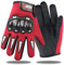 YAMEIZE Gants Moto Enfant Vélo Sport-Imperméable Antidérapant Scooter l'hiver de Course Gants Doigt Plein Rouge